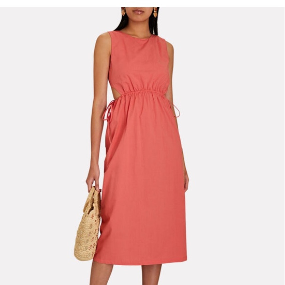 Rails Yvette poplin Midi Cut out dress